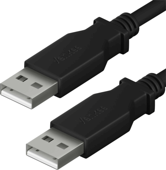 Yenkee YCU 012 BK USB Type-A apa - USB Type-A apa 2.0 Adatkábel - Fekete (1.5m)