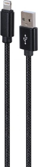 Gembird CCDB-MUSB2B-AMLM-6 USB-A Apa - Lighting Apa 2.0 iPhone töltő kábel - Fekete (1.8m)