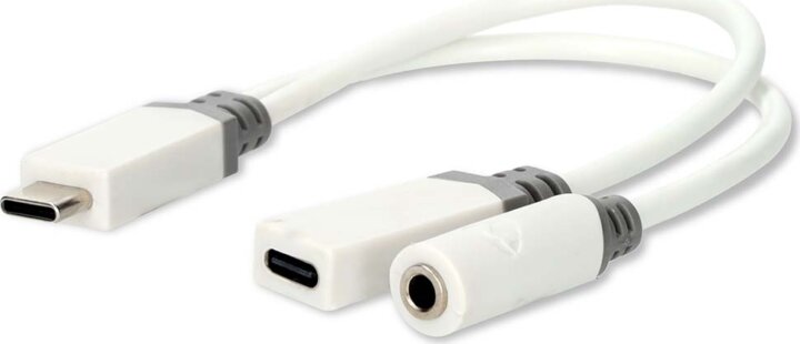 Nedis CCBW64922WT01 USB Type-C apa - USB Type-C / 3.5mm Jack anya Adapter