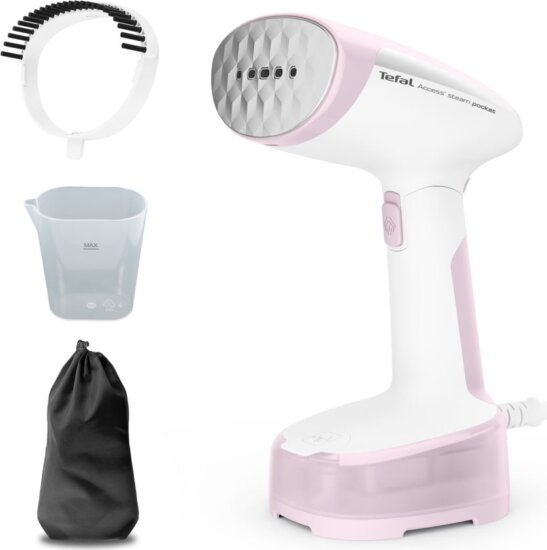 Tefal Access Steam Pocket DT3050E1 Kézi Ruhagőzölő 1300 Watt - Fehér/Rózsaszín