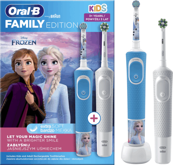 Oral-B D100 Kids Frozen + Vitality Pro D103 Elektromos fogkefe (2db)