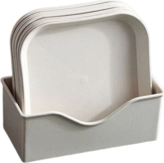 TOO KT-115 Műanyag tányér szett (10db/csomag) - Vegyes szín