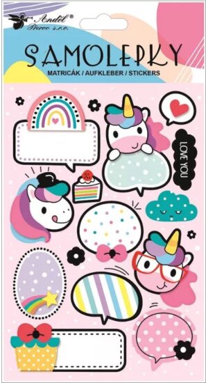 Unikornis mintás címkék Unikornis mintás címkék