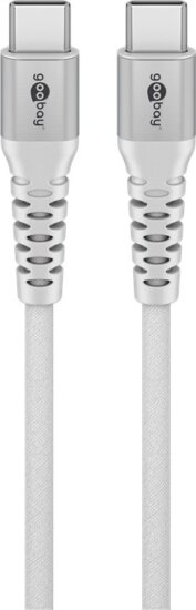 Goobay 70193 USB-C apa - USB-C apa 2.0 Adat és töltő kábel - Fehér (1m)