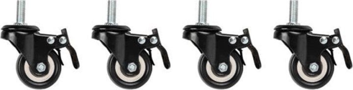 Lanberg AK-1601-B fékezhető kerék-készlet 19"-os rack szekrényhez