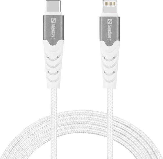 Sandberg USB-C apa - USB-C/Lightning apa 3.1 Adat és töltő kábel - Fehér (2m)