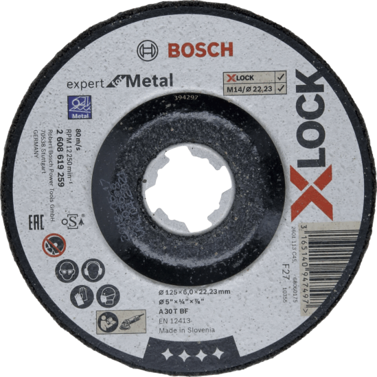Bosch X-LOCK Expert for Metal csiszolókorong - 125mm