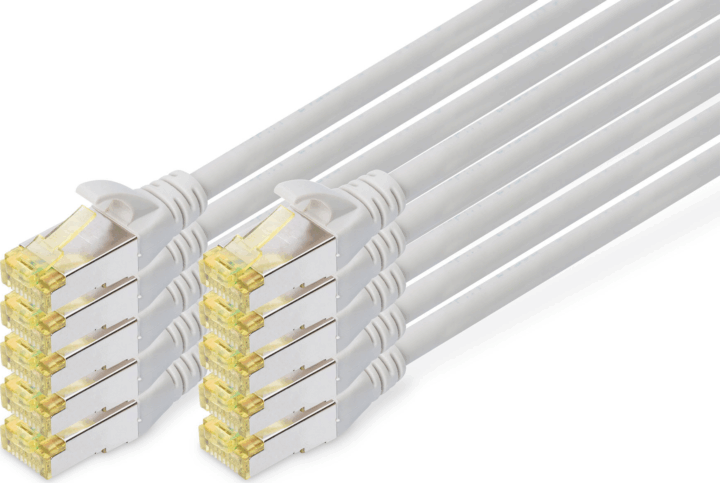 Digitus S/FTP CAT6A Patch kábel 5m - Szürke (10db / csomag)