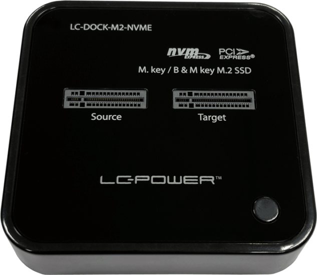 LC-Power LC-DOCK-M2-NVME M.2 Dokkoló állomás (USB 3.2 Gen 2x1 Type-C - M.2 NVMe)