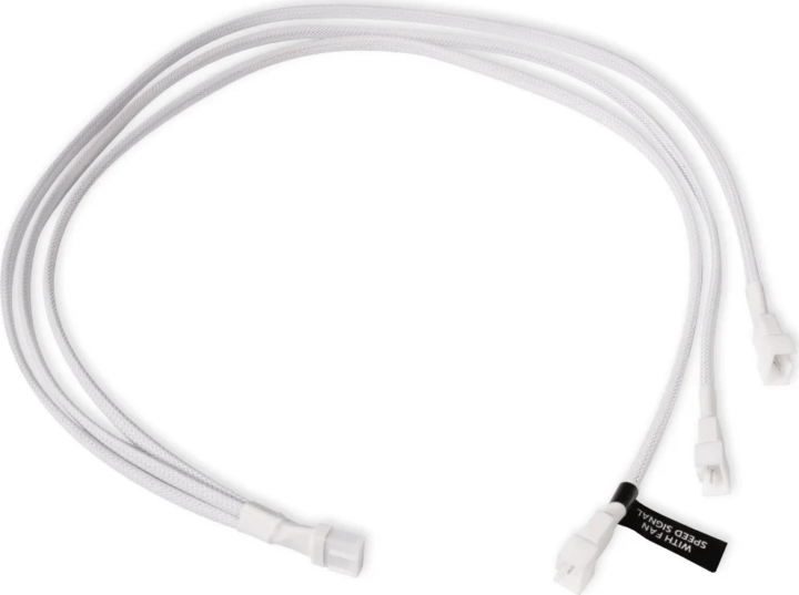 Alphacool 18727 Ventilátor Y-Kábel elosztó 3x 4-Pin PWM 60cm - Fehér Alphacool 18727 Ventilátor Y-Kábel elosztó 3x 4-Pin PWM 60cm - Fehér