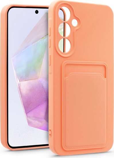 Haffner Card Case Samsung Galaxy A35 5G Tok - Rózsaszín