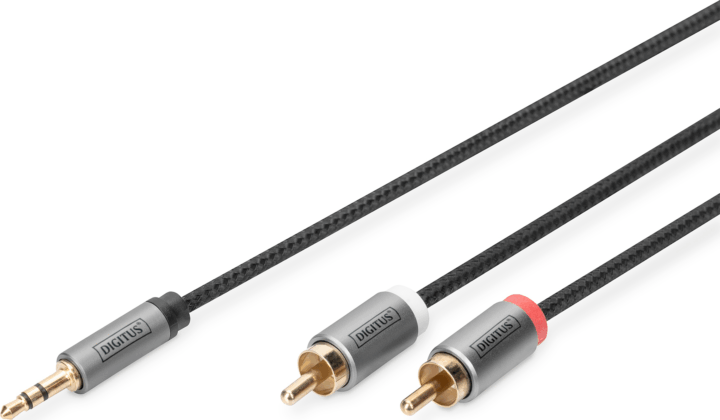 Digitus 510330 3.5mm Jack apa - 2x RCA apa Kábel (1m)