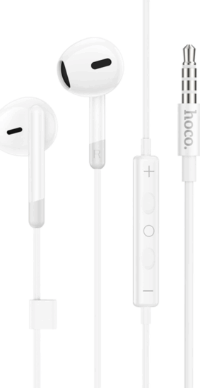 HOCO M109 Pure joy Vezetékes Headset - Fehér