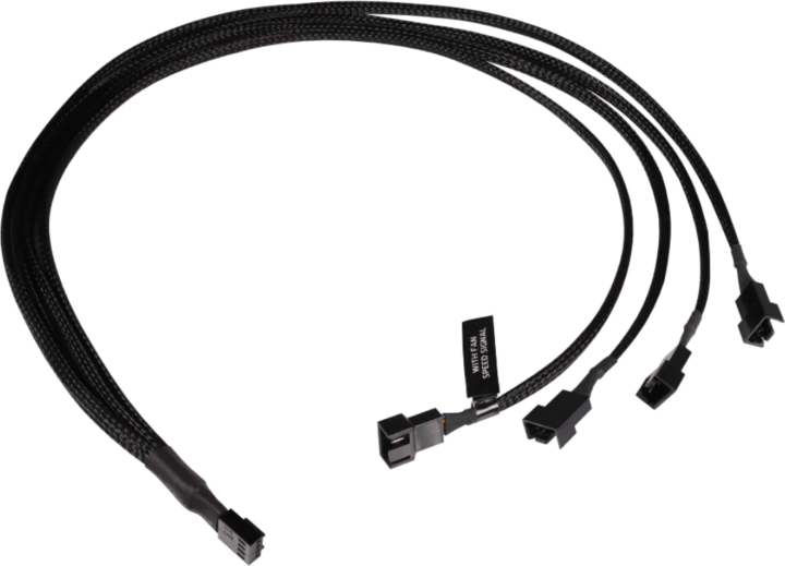 Alphacool 18684 Ventilátor Y-elosztó kábel 4x4 tűs PWM-hez - 60cm