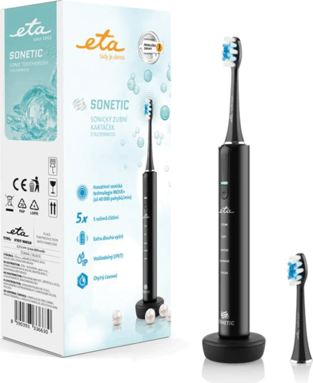 ETA 1709 Sonetic Elektromos fogkefe - Fekete ETA 1709 Sonetic Elektromos fogkefe - Fekete