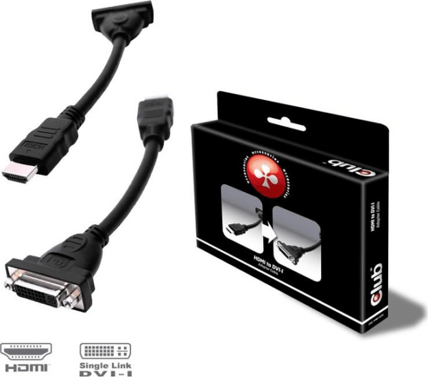 Club3D HDMI - DVI-I Single Link Passzív Adapter Fekete