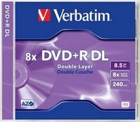 Verbatim DVD+R 8,5GB 8x dupla rétegű DVD lemez