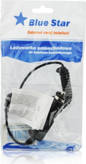 Blue Star Autós micro USB töltő (5V / 1A) Fekete