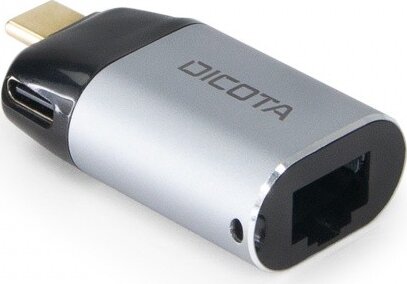 Dicota D32048 USB-C apa - RJ45(Ethernet)/USB-C anya Adapter
