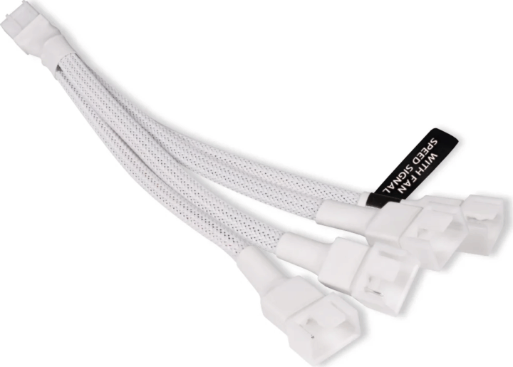Alphacool 18728 4-Pin - 4x 4-Pin Y-Splitter PWM Ventilátor Elosztó kábel - 15cm