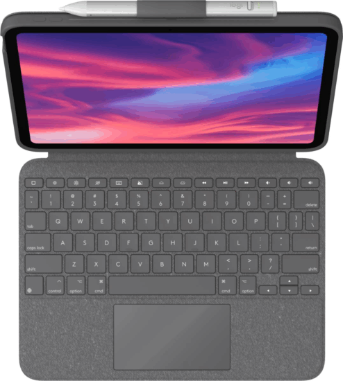 Logitech Combo Touch Apple iPad 10.9" Billentyűzetes Tok - Oxfordi Szürke (Német)