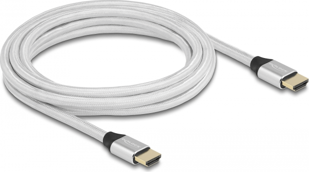 Delock 85368 HDMI 8K 60 Hz Kábel 3m - Ezüst Delock 85368 HDMI 8K 60 Hz Kábel 3m - Ezüst