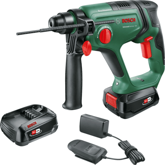 Bosch UniversalHammer 18V Akkumulátoros fúrókalapács + 2x 2.5Ah Akku + Töltő Bosch UniversalHammer 18V Akkumulátoros fúrókalapács + 2x 2.5Ah Akku + Töltő