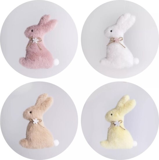 QX Toys Felakasztható 11 cm magas nyuszi Húsvéti Dekoráció - Többféle