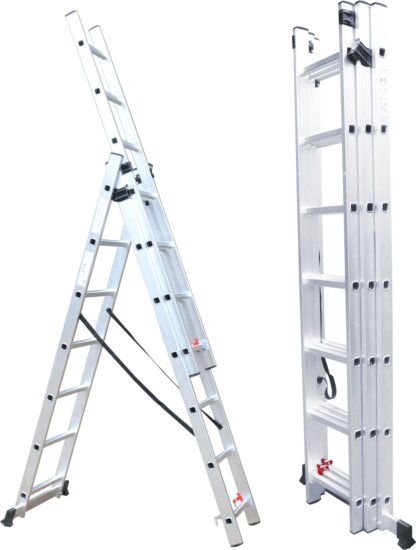 Fieldmann FZZ 4307 3x7 lépcsőfokos alumínium létra