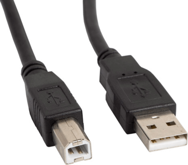 Lanberg CA-USBA-15CU-0010-BK USB-A apa - USB-B apa 2.0 Adat és töltő kábel - Fekete (1m)