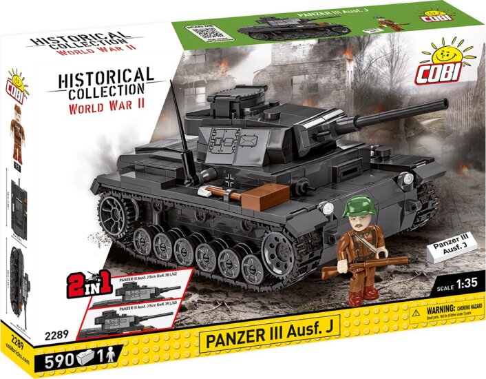 Cobi Blocks Historical Collection WWII Panzer III Ausf. J Tank 590 darabos építőjáték Cobi Blocks Historical Collection WWII Panzer III Ausf. J Tank 590 darabos építőjáték