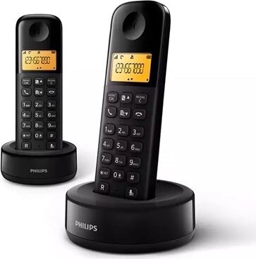 Philips D1602B/53 DECT Telefon - Fekete Philips D1602B/53 DECT Telefon - Fekete