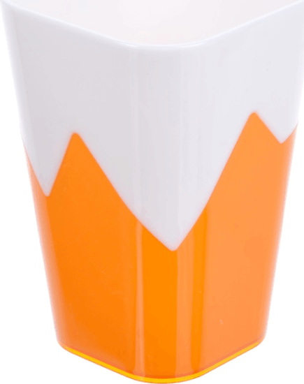 TOO KT-148-O 600ml Dupla Falú Műanyag Pohár - Narancssárga/Fehér