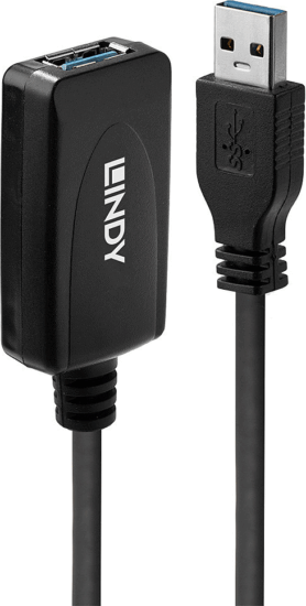 Lindy 43155 USB Type-A apa - USB Type-A anya 3.0 Hosszabbító kábel - Fekete (5m) Lindy 43155 USB Type-A apa - USB Type-A anya 3.0 Hosszabbító kábel - Fekete (5m)