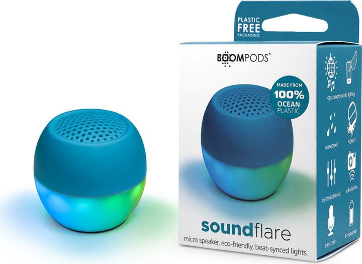 Boompods Soundflare Hordozható bluetooth hangszóró - Kék