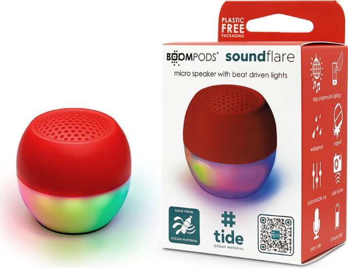 Boompods Soundflare Hordozható bluetooth hangszóró - Piros