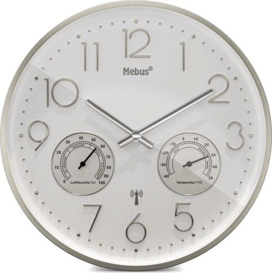 Mebus 12989 Rádiós falióra - Fehér
