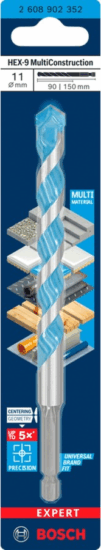 Bosch Expert HEX-9 MultiConstruction Fúrószár - 11x90mm Bosch Expert HEX-9 MultiConstruction Fúrószár - 11x90mm