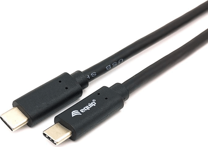 Equip 128346 USB-C apa - USB-C apa 3.2 Gen1 Adat és töltőkábel - Fekete (1m)