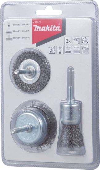 Makita D-66070 Acélkefe készlet (3 db / csomag)