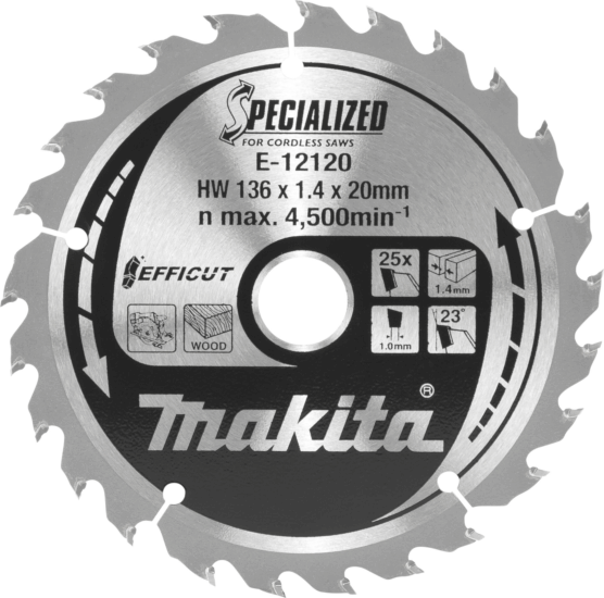 Makita E-12120 Univerzális Körfűrészlap Ø 136mm 25 fog