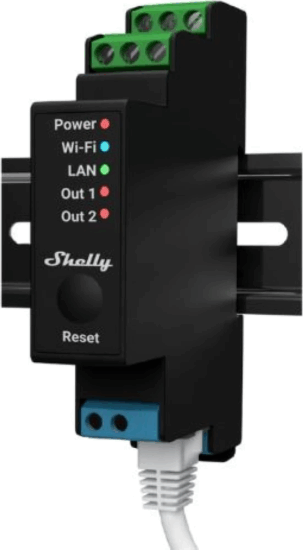 Shelly Z-Wave Pro 2PM Fogyasztásmérős Okosrelé
