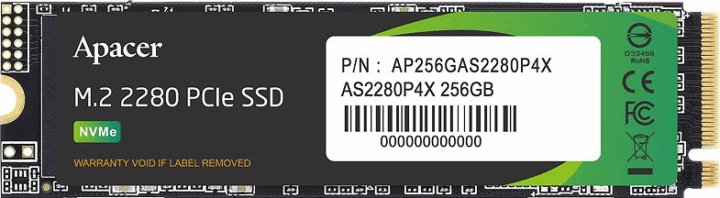 Apacer 256GB AS2280P4X M.2 PCIe SSD