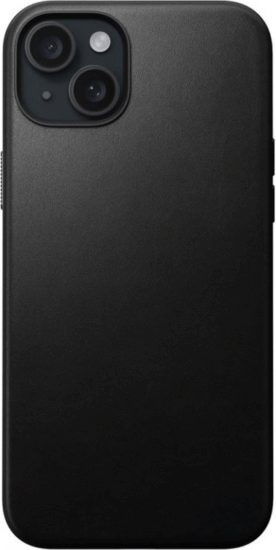 Nomad Modern iPhone 15 Plus Hátlapvédő Bőrtok - Fekete