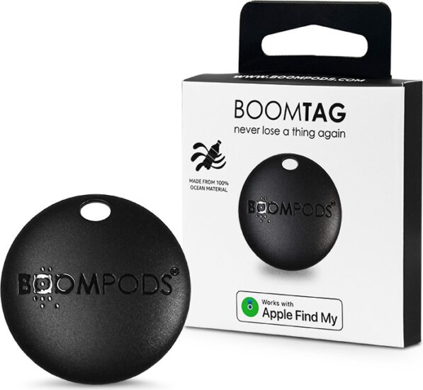 Boompods BoomTag bluetooth nyomkövetős kulcstartó - Fekete