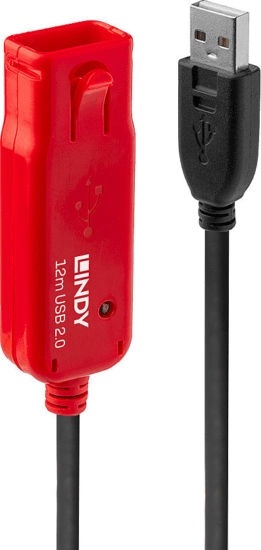 Lindy 42782 USB-A anya - USB-A apa Aktiív hosszabbító kábel - Fekete (12m) Lindy 42782 USB-A anya - USB-A apa Aktiív hosszabbító kábel - Fekete (12m)