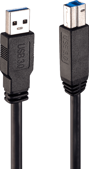 Lindy 43098 USB-A apa - USB-B apa kábel - Fekete (10m)