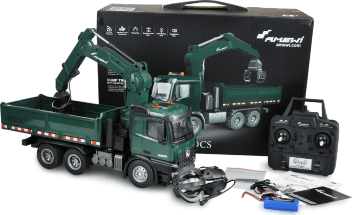 Amewi Mercedes-Benz Arocs Távirányításos teherautó - Zöld Amewi Mercedes-Benz Arocs Távirányításos teherautó - Zöld