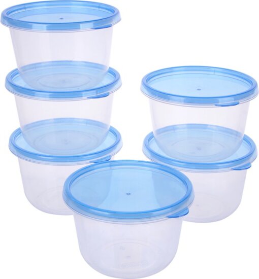 TOO KT-150 Műanyag kerek ételtároló doboz szett 0.745L (6 db / csomag)