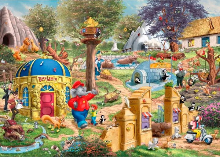 Schmidt Spiele Thomas Kinkade Studios Egy nap a Neustadt Állatkertben - 1000 darabos puzzle Schmidt Spiele Thomas Kinkade Studios Egy nap a Neustadt Állatkertben - 1000 darabos puzzle